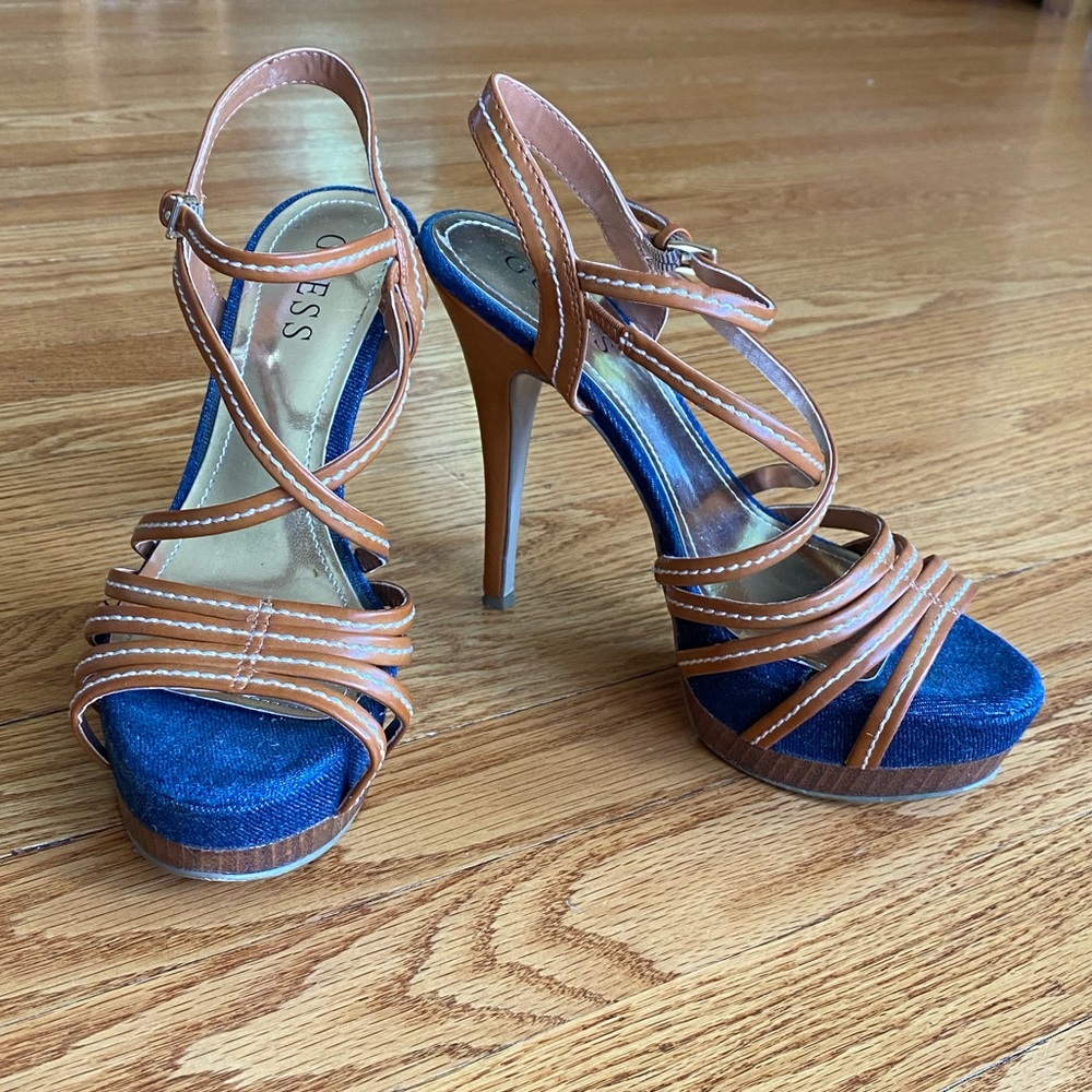 Guess Strappy Sandal Heels